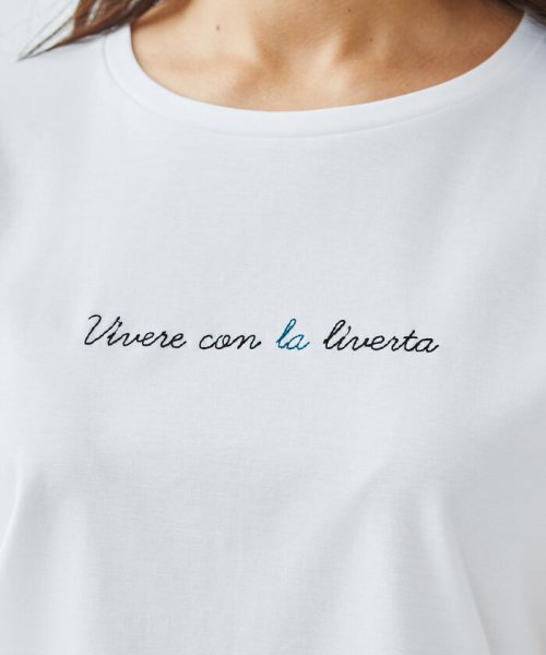 Viaggio Blu(ビアッジョブルー)/コットン刺繍ロゴTシャツ≪UVカット/接触冷感≫/img19