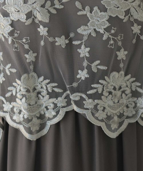 PourVous(プールヴー)/シアー刺繍チュールドッキングドレス 結婚式 ワンピース パーティードレス/img25