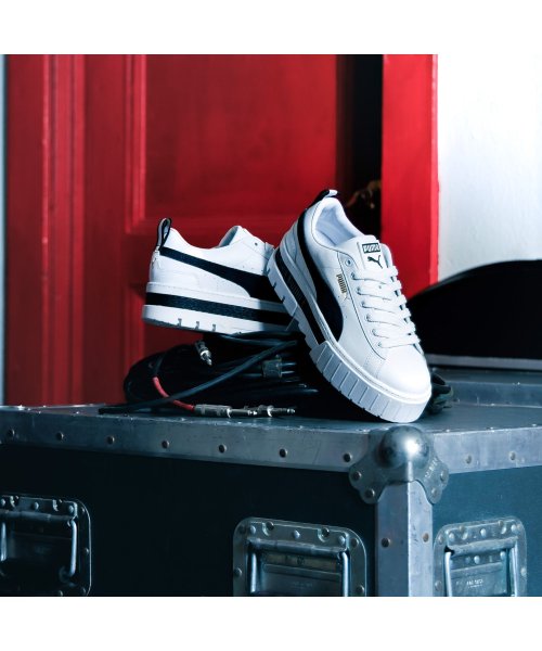 PUMA プーマ スニーカー レディース メイズ レザー ウィメンズ 厚底 MAYZE LEATHER WOMENS ホワイト 白 381983－01