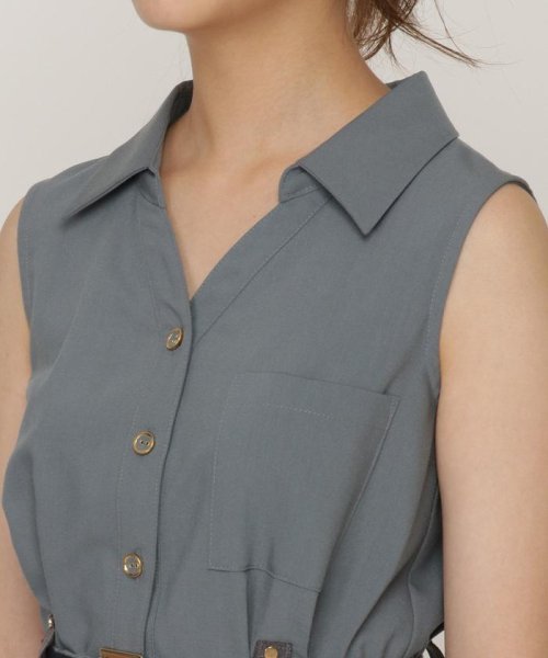 バイカラーシャツワンピース レディアゼル Redyazel Magaseek