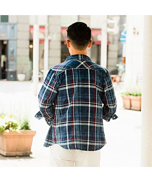 Cavaria インディゴチェックレギュラーカラー7分袖シャツ メンズ シャツ 7分袖シャツ 七分袖 ブランド おしゃれ インディゴ染め チェック柄 コットンシ キャバリア Cavaria Magaseek Cavaria インディゴチェックレギュラーカラー7分袖シャツ メンズ シャツ 7分袖シャツ 七分袖 ブランド おしゃれ インディゴ染め チェック柄 コットンシ キャバリア Cavaria Magaseek