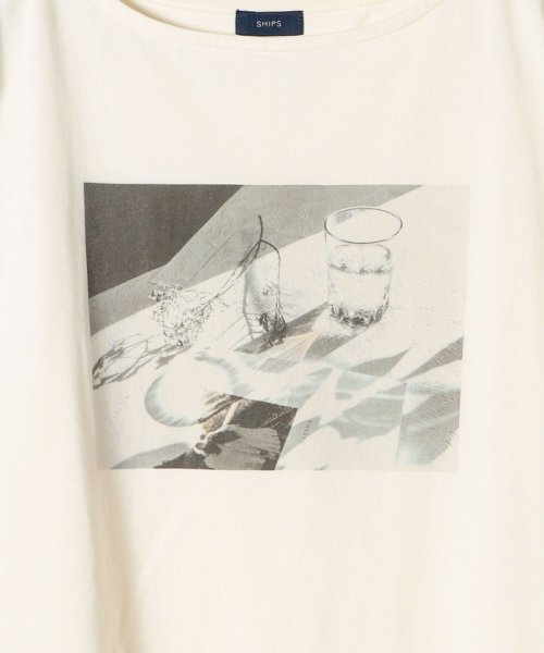 SHIPS WOMEN(シップス　ウィメン)/【WEB限定】スリットスリーブボートネックフォトTEE◇/img04