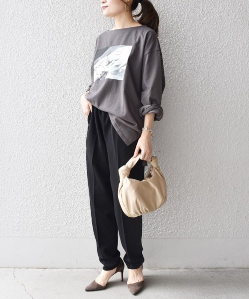 SHIPS WOMEN(シップス　ウィメン)/【WEB限定】スリットスリーブボートネックフォトTEE◇/img49