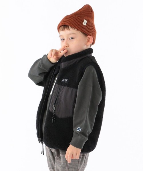 SHIPS KIDS(シップスキッズ)/*【一部SHIPS KIDS別注】TAION:100～140cm / キッズ ボア リバーシブル ダウン ベスト/img04