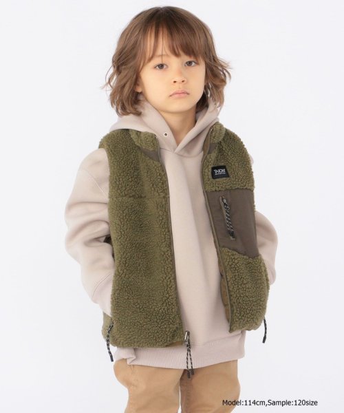 SHIPS KIDS(シップスキッズ)/*【一部SHIPS KIDS別注】TAION:100～140cm / キッズ ボア リバーシブル ダウン ベスト/img07