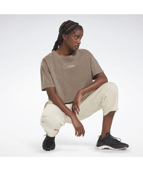 Reebok(リーボック)/【2021秋冬新作】レズミルズ ナチュラルダイ クロップドTシャツ / Les Mills Natural Dye Cropped T－Shirt/img01