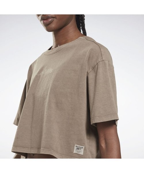 Reebok(リーボック)/【2021秋冬新作】レズミルズ ナチュラルダイ クロップドTシャツ / Les Mills Natural Dye Cropped T－Shirt/img03