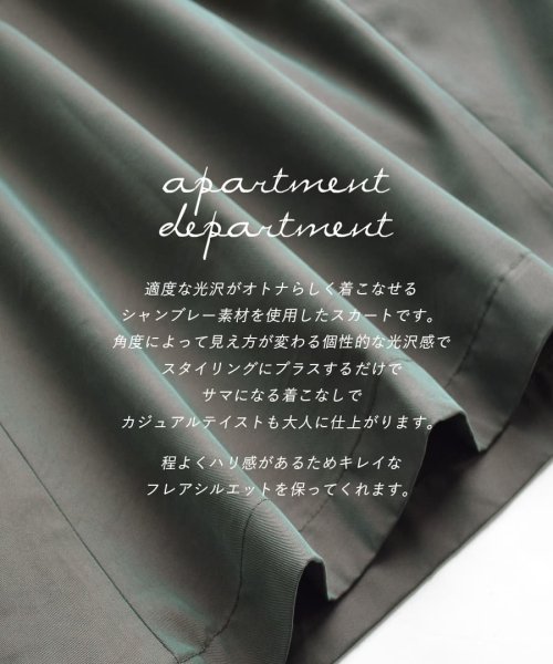 apartmentdepartment(アパートメントデパートメント)/バックタック Aライン フレアスカート/img01