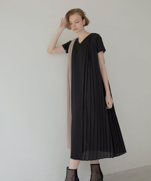 MIELI INVARIANT(ミエリ インヴァリアント)/Pleat Combination Dress/img02