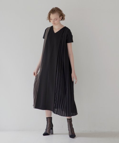 MIELI INVARIANT(ミエリ インヴァリアント)/Pleat Combination Dress/img12