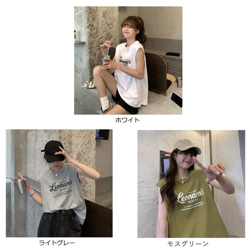 miniministore(ミニミニストア)/ノースリーブ tシャツ レディースロゴt/img02