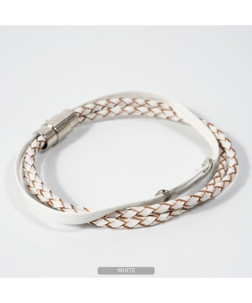 牛革 編み込み3連 レザーブレスレット 本革 ブレスレット メンズ レディース レザー 革 3連 編み込み つけっぱなし 重ね付け 韓国 アクセサリー マ ワンフォークロージング 1111clothing Magaseek