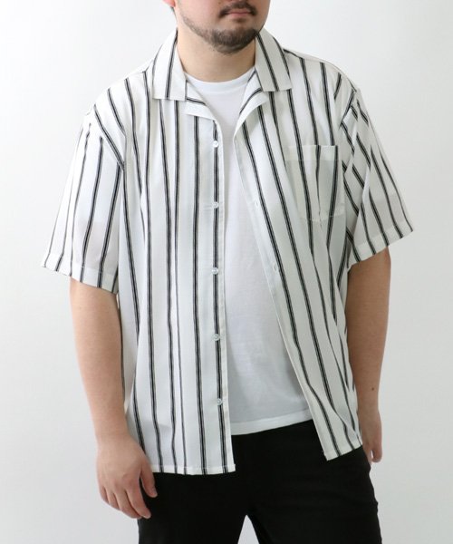 MARUKAWA(大きいサイズのマルカワ)/大きいサイズ 2L 3L 4L 5L オープンカラーシャツ 半袖 開襟シャツ メンズ カジュアル 半そで 綿麻  夏 /img18