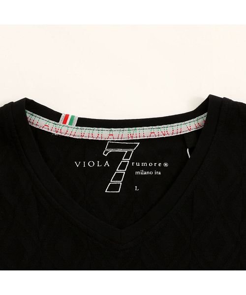 VIOLA(ヴィオラ)/VIOLA 格子柄袖切り替えストレッチVネック半袖Ｔシャツ メンズ ブランド ビオラ トップス イタリア/img06