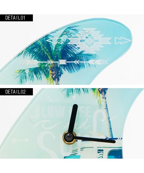 KAHIKO(カヒコ)/Kahiko オーシャンフィンクロック 時計 メンズ 置き型 スタンド 卓上 フィン クロック オーシャン ビーチ サーフ ワイキキ 西海岸 おしゃれ ハワイア/img03