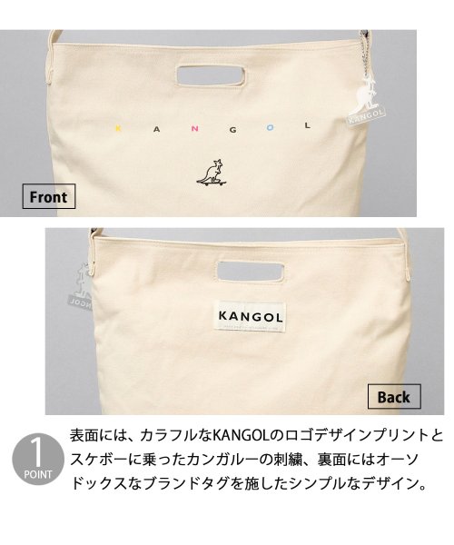 AMS SELECT(エーエムエスセレクト)/【 KANGOL / カンゴール 】 スケートボード カラフルロゴ キャンバス ショルダー トートバッグ / プラスチックプレートチャーム付き/img02