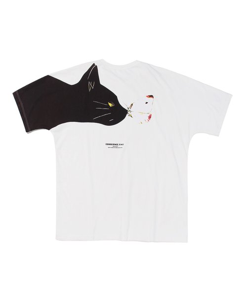 HOOK(HOOK（フック）)/HOOK 大人気オリジナルプリント　猫と蝶々柄ビックTシャツ/img10
