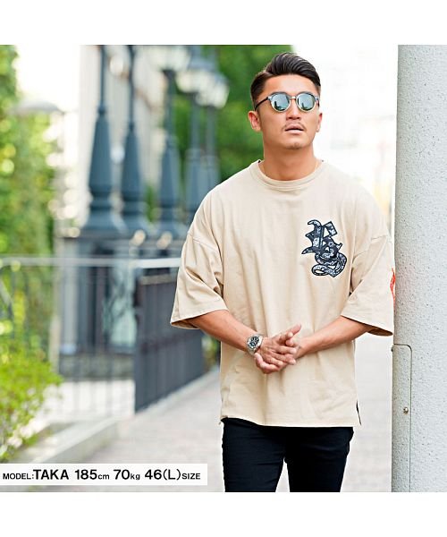 Tシャツ メンズ 半袖 ブランド 大きめ 大きいサイズ ティーシャツ ペイズリー アップリケ 刺繍 クルーネック モンスターシルエット ビッグシルエット トップ Www Man1klaten Sch Id