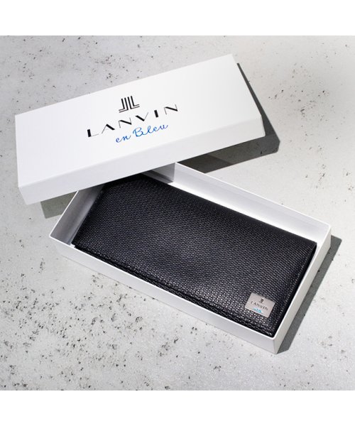 LANVIN(ランバン)/ランバンオンブルー 財布 長財布 本革 薄型 薄い スリム レザーメンズ レディース ブランド LANVIN en Bleu 581605 薄い財布/img14