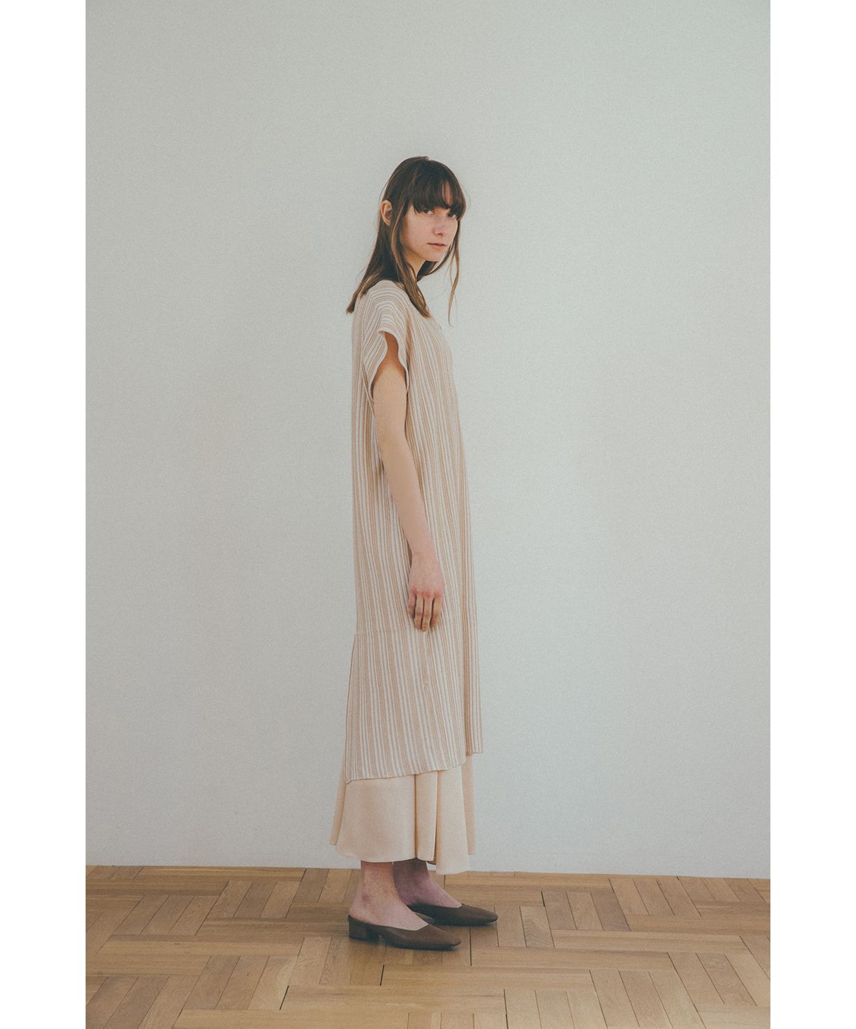 セール】 クラネ(CLANE) |RANDOM STRIPE KNIT ONE PIECE(504211000