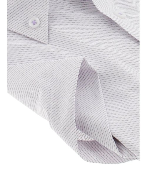 TAKA-Q(タカキュー)/ノーアイロン ストレッチ スリムフィット ボタンダウン 半袖 ニットシャツ ワイシャツ/img02