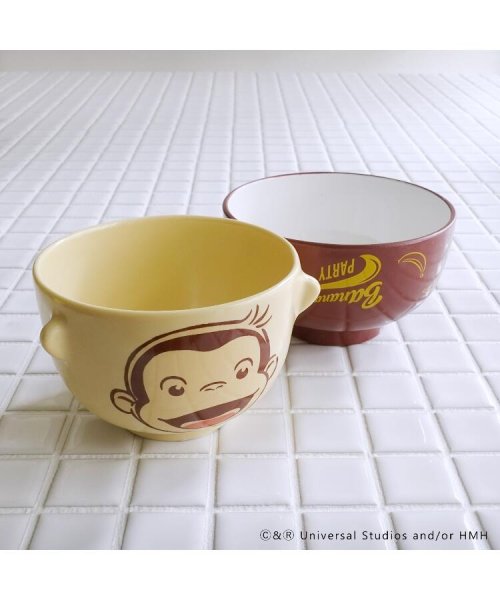 ２１２ＫＩＴＣＨＥＮ　ＳＴＯＲＥ(212キッチンストア)/Curious George (おさるのジョージ) BP 汁椀茶碗セット ミニ BR/img02