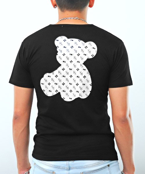LUXSTYLE(ラグスタイル)/RUMSODA(ラムソーダ)ベアプリントVネック半袖Tシャツ/Tシャツ メンズ 半袖 Vネック ベア プリント/img01