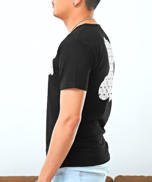 LUXSTYLE(ラグスタイル)/RUMSODA(ラムソーダ)ベアプリントVネック半袖Tシャツ/Tシャツ メンズ 半袖 Vネック ベア プリント/img02