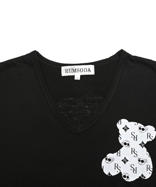 LUXSTYLE(ラグスタイル)/RUMSODA(ラムソーダ)ベアプリントVネック半袖Tシャツ/Tシャツ メンズ 半袖 Vネック ベア プリント/img11