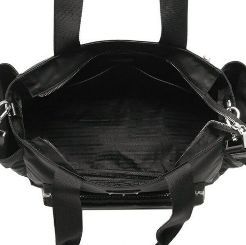 プラダ マザーズバッグ トートバッグ ショルダーバッグ ヴェラ トライアングルロゴ ブラック レディース PRADA 1BG102 RV44 OOO F0002 5cm プラダ マザーズバッグ トートバッグ ショルダーバッグ ヴェラ トライアングルロゴ ブラック レディース PRADA 1BG102 RV44 OOO