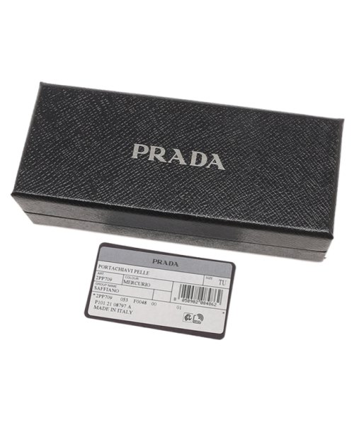 セール プラダ キーリング キーホルダー サフィアーノ グレー メンズ レディース Prada 2pp709 053 F0048 プラダ Prada Magaseek