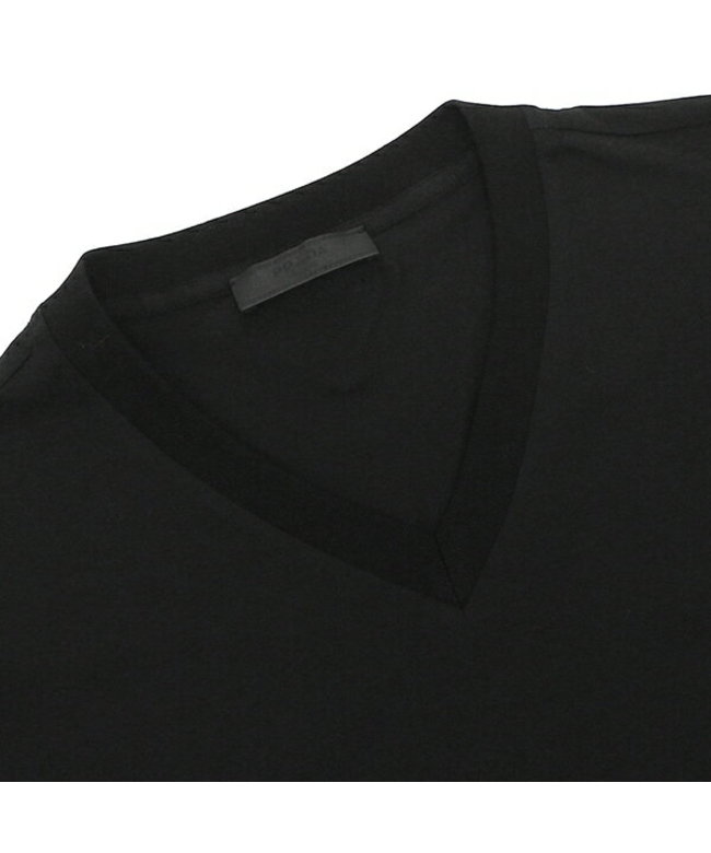 プラダ Tシャツ トップス コットンジャージー 3パックセット ブラック メンズ PRADA UJM493 ILK 181 F0002