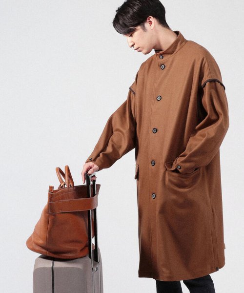 【別注】A×TOMORROWLAND シュリンクレザートートバッグ 