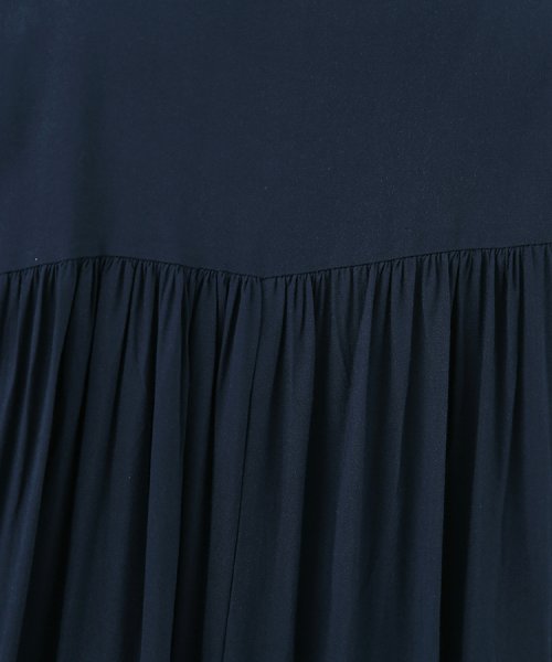 Doux Belle(ドゥーベル)/ロングワンピース  体型カバー スタンドカラー 半袖 春秋 /img24