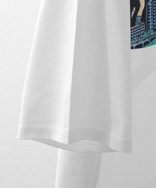 ZIP FIVE(ジップファイブ)/【121913bz】天竺素材 古着風90sイラスト半端袖Tシャツ/img03