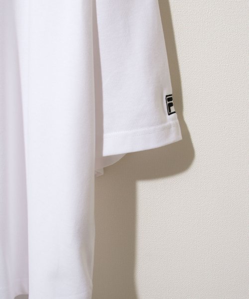 ZIP FIVE(ジップファイブ)/【fh7905－fh7906】FILA ワンポイントセンター刺繍＆メッセージ刺繍半袖ビックシルエットTシャツ/img02