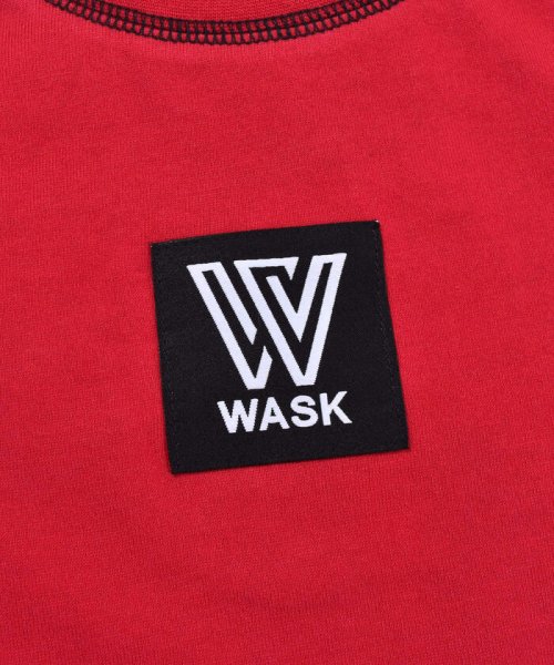 WASK(ワスク)/シリコンワッペン付き 半袖 Tシャツ ＋ ロゴプリント 天竺 長袖 Tシャツ (/img13