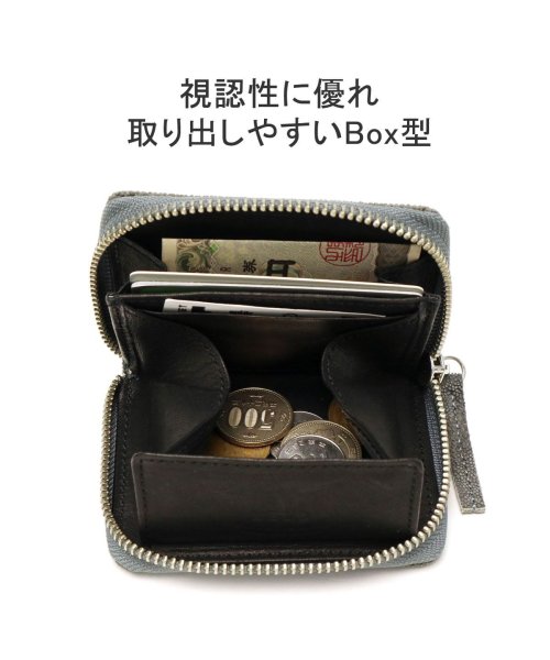 NELD(ネルド)/ネルド コインケース NELD ZOU ゾウ ラウンドコイン/カードケース 財布 二つ折り財布 box型小銭入れ ラウンドファスナー 本革 日本製 AN203/img04