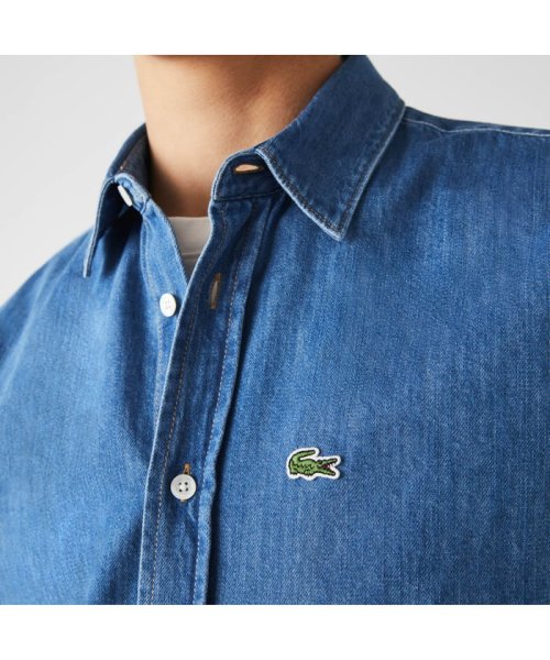 ライトウェイトオーガニックコットン デニムシャツ ラコステ メンズ Lacoste Mens Magaseek