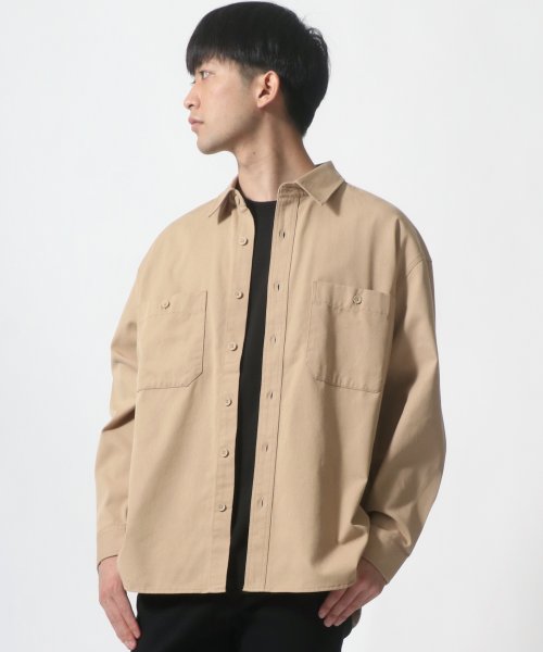 LAZAR(ラザル)/【Lazar】Dickies/ディッキーズ 【別注】 T/Cツイル オーバーサイズ ワークシャツ/CPOシャツ/img23