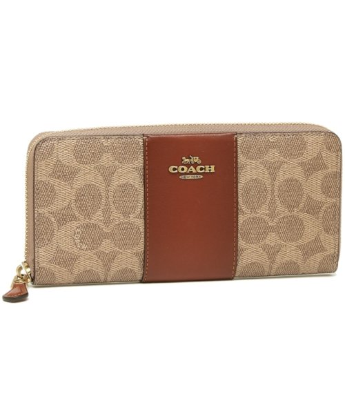 COACH(コーチ)/コーチ 財布 長財布 レディース COACH 73739 B4NQ4 ブラウン カーキ/img01