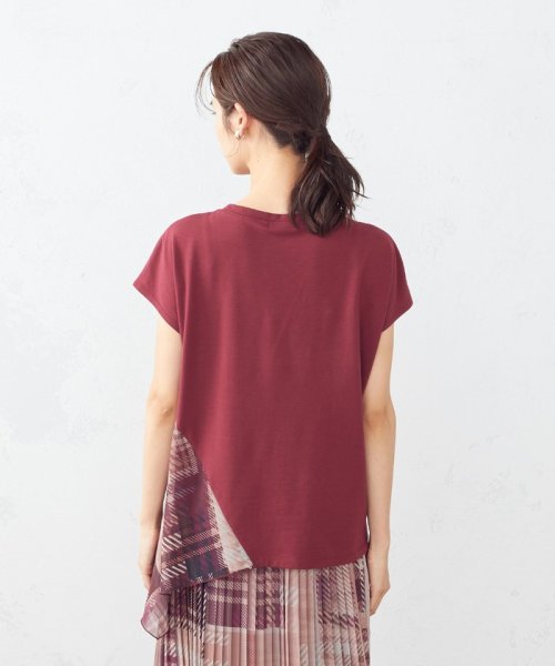 COMME CA ISM (コムサイズム（レディス）)/【セットアップ対応】 モザイクチェックプリントドッキングＴシャツ/img06
