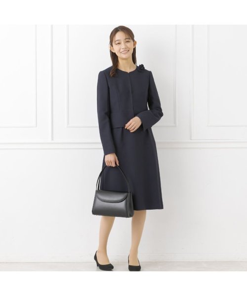 お受験/卒業式/入学式/ノーカラー＆ワンピース セットアップスーツ  