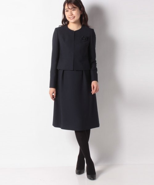 お受験/卒業式/入学式/ノーカラー＆ワンピース セットアップスーツ  