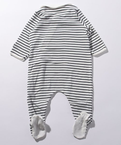 Bebe Couchemixte ミニマリニエール前開き足つきロンパース プチバトー Petit Bateau Magaseek