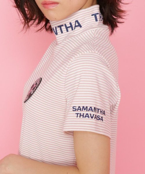 Samantha GOLF(サマンサゴルフ)/フライスボーダー半そでハイネックTシャツ/img06