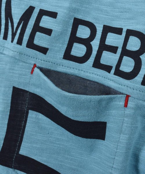 Noeil aime BeBe(ノイユ　エーム　べべ)/ロゴプリント 胸ポケット付き BIGシルエット Tシャツ (80~130cm)/img13