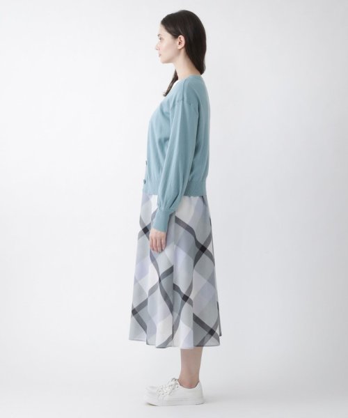 クレストブリッジチェックローンセットアップエプロンドレス(504252009 