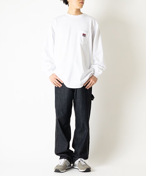 BEN DAVIS(BEN DAVIS)/【BEN DAVIS】ベンデイビス　ピスネーム付き無地ポケット長袖Tシャツ/img03