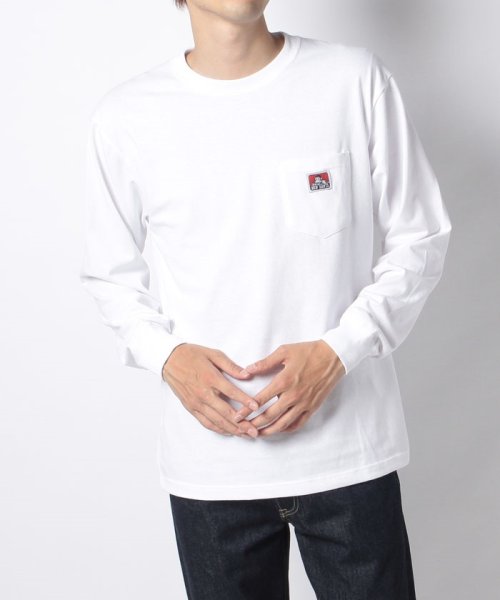 BEN DAVIS(BEN DAVIS)/【BEN DAVIS】ベンデイビス　ピスネーム付き無地ポケット長袖Tシャツ/img19